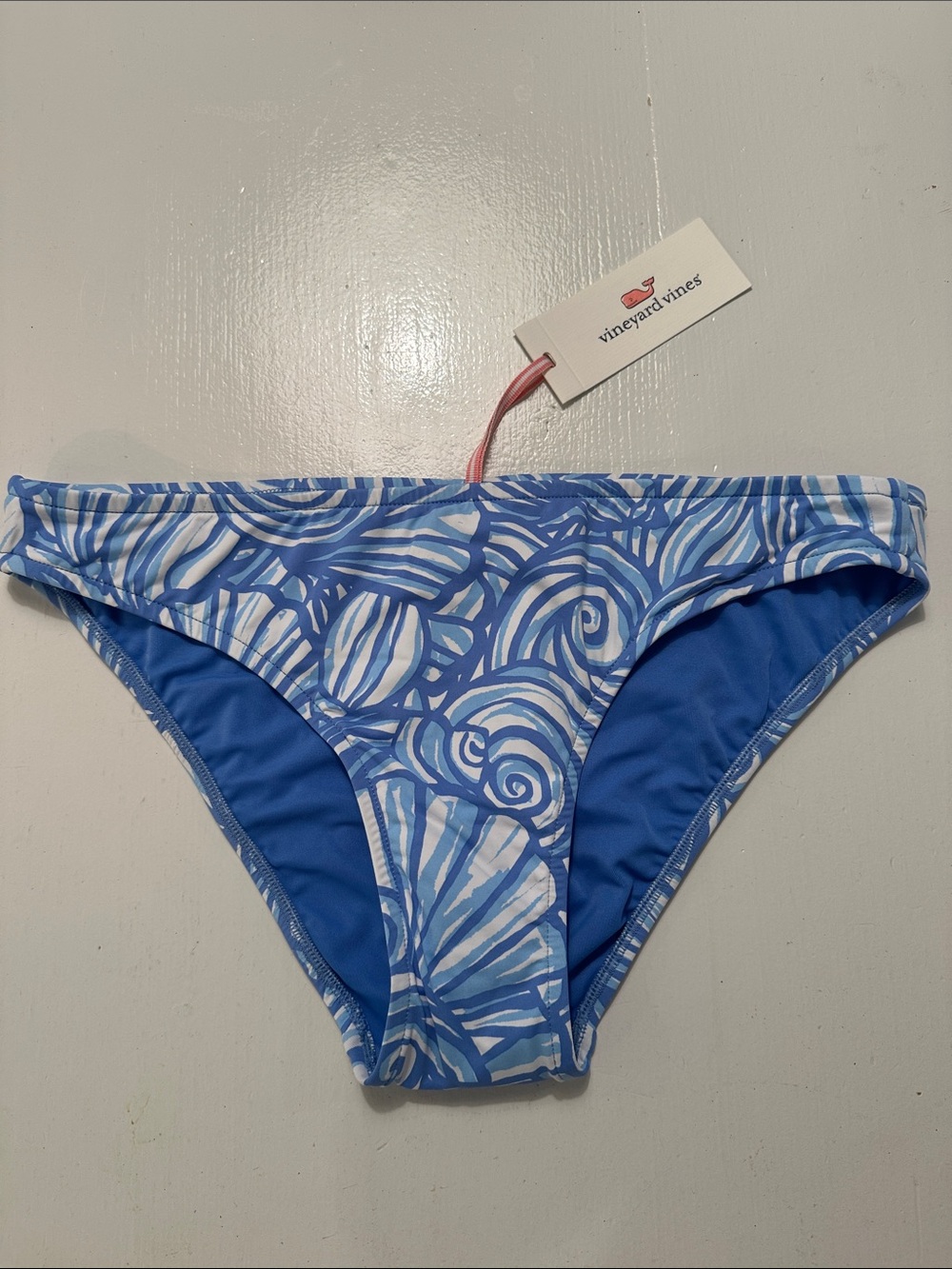 Vineyard Vines Cornflower Blue & White Printed Bikini Bottom/ NWT!! Size Medium